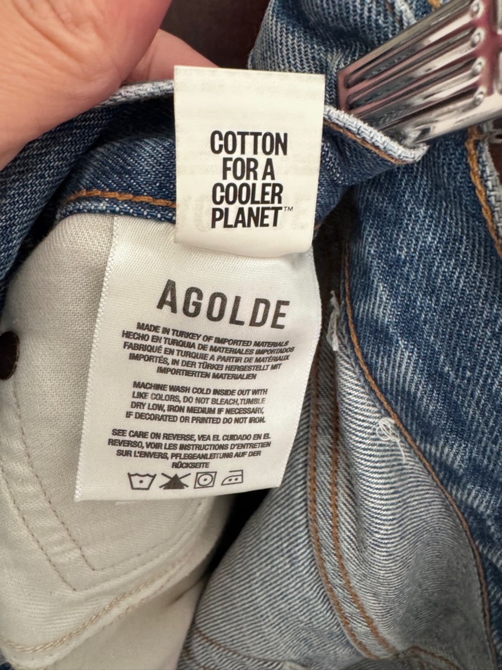 Agolde Light Blue High-Rise Denim Cutoff Shorts - Picture 8 of 8